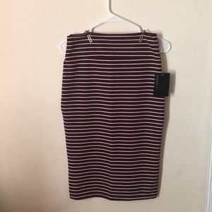 Striped pencil skirt
